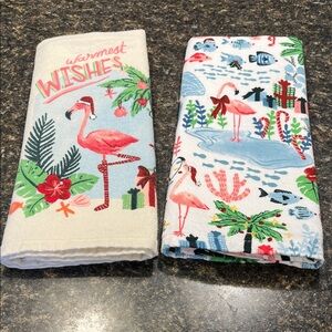 St. Nicholas Square 2 Flamingo Kitchen Towel Set